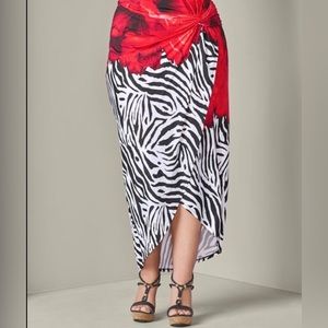 Venus maxi mixed zebra-color print